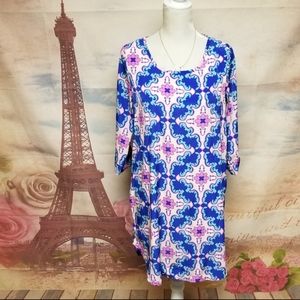 Peach Love colorful dress Sz M
